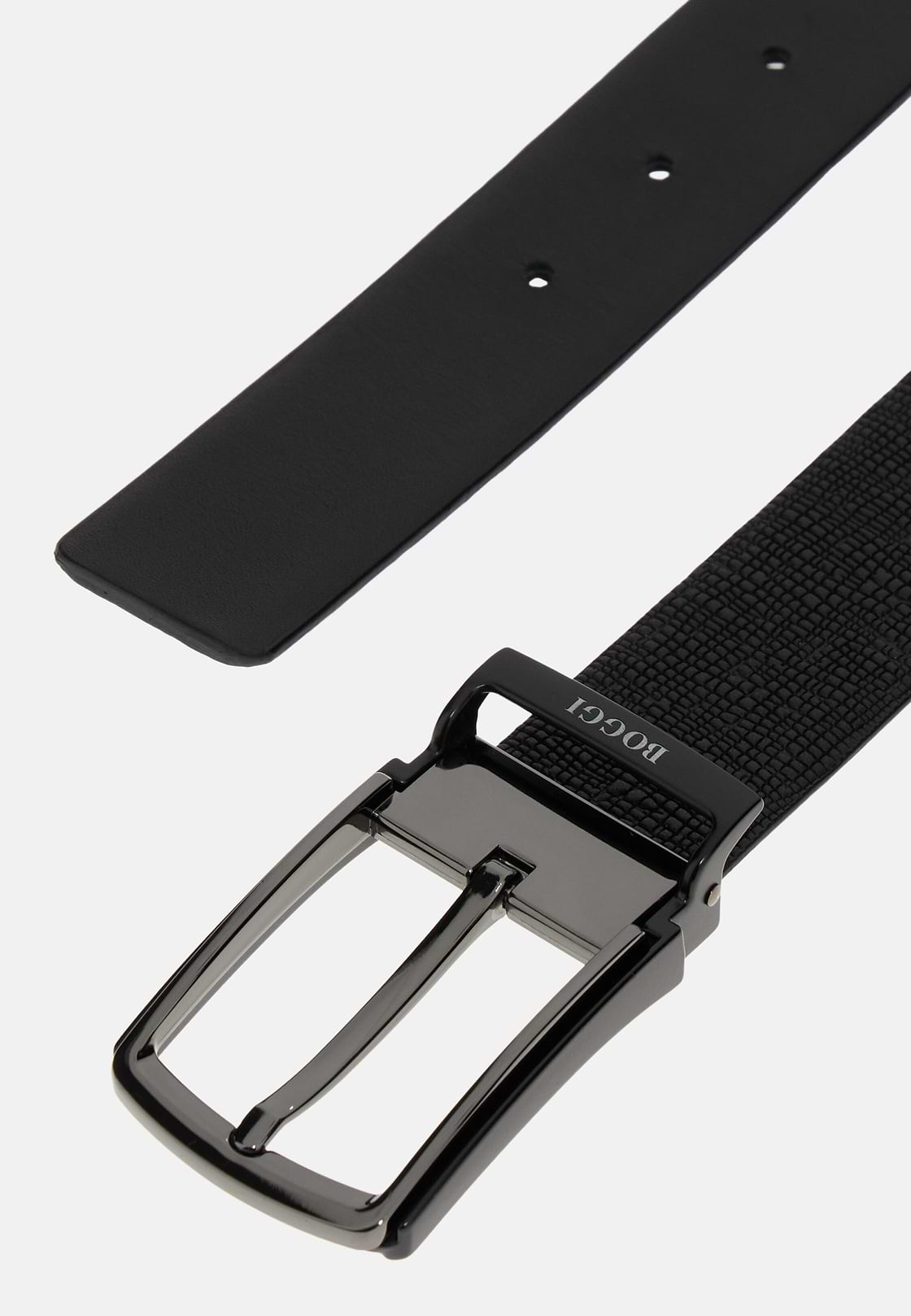 Cinturón travel reversible de piel, Negro, hi-res