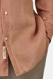 Regular Fit Linen Shirt, Rot, hi-res