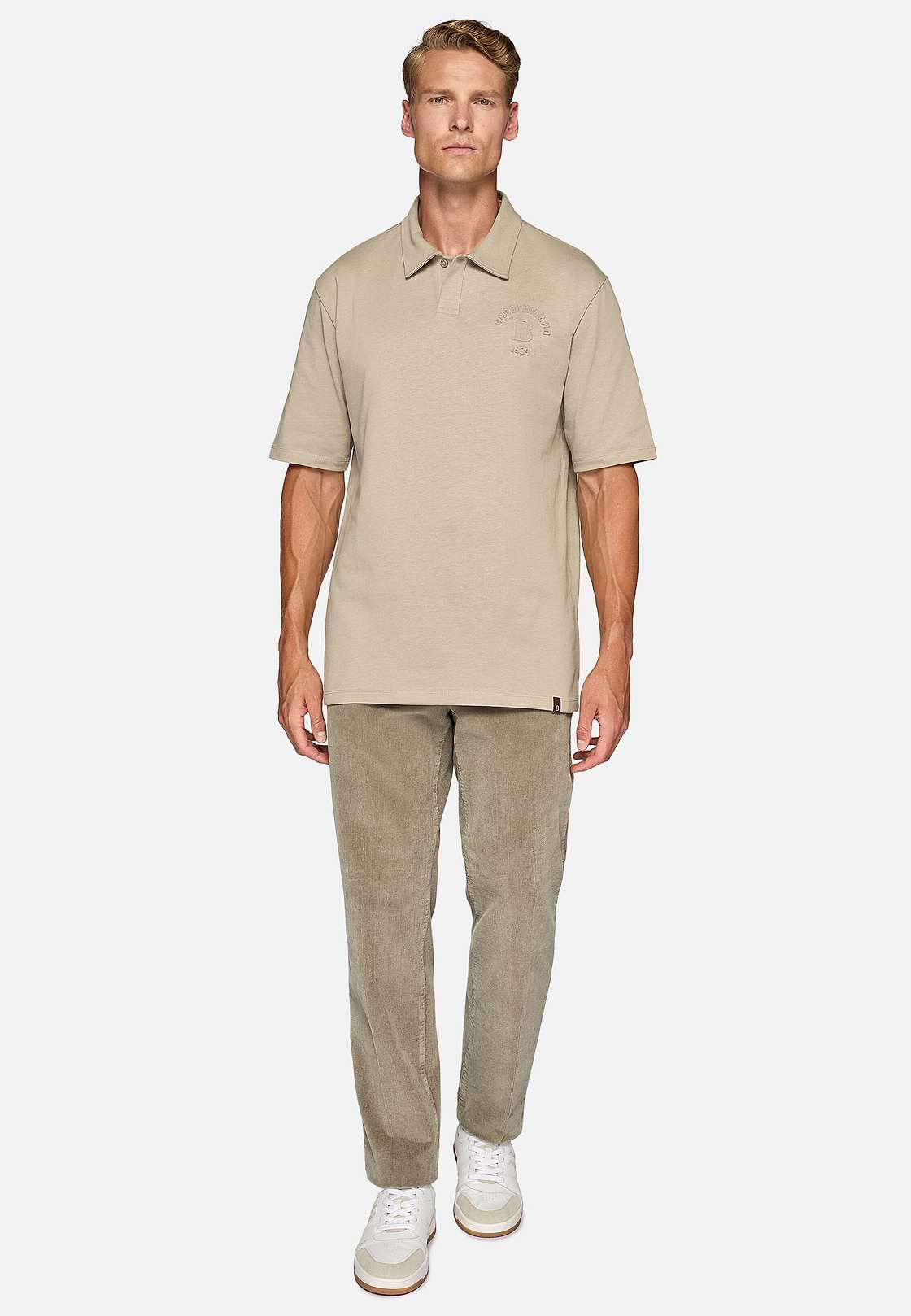 Poloshirt Aus Bio-Baumwoll-Mix, Taupe, hi-res