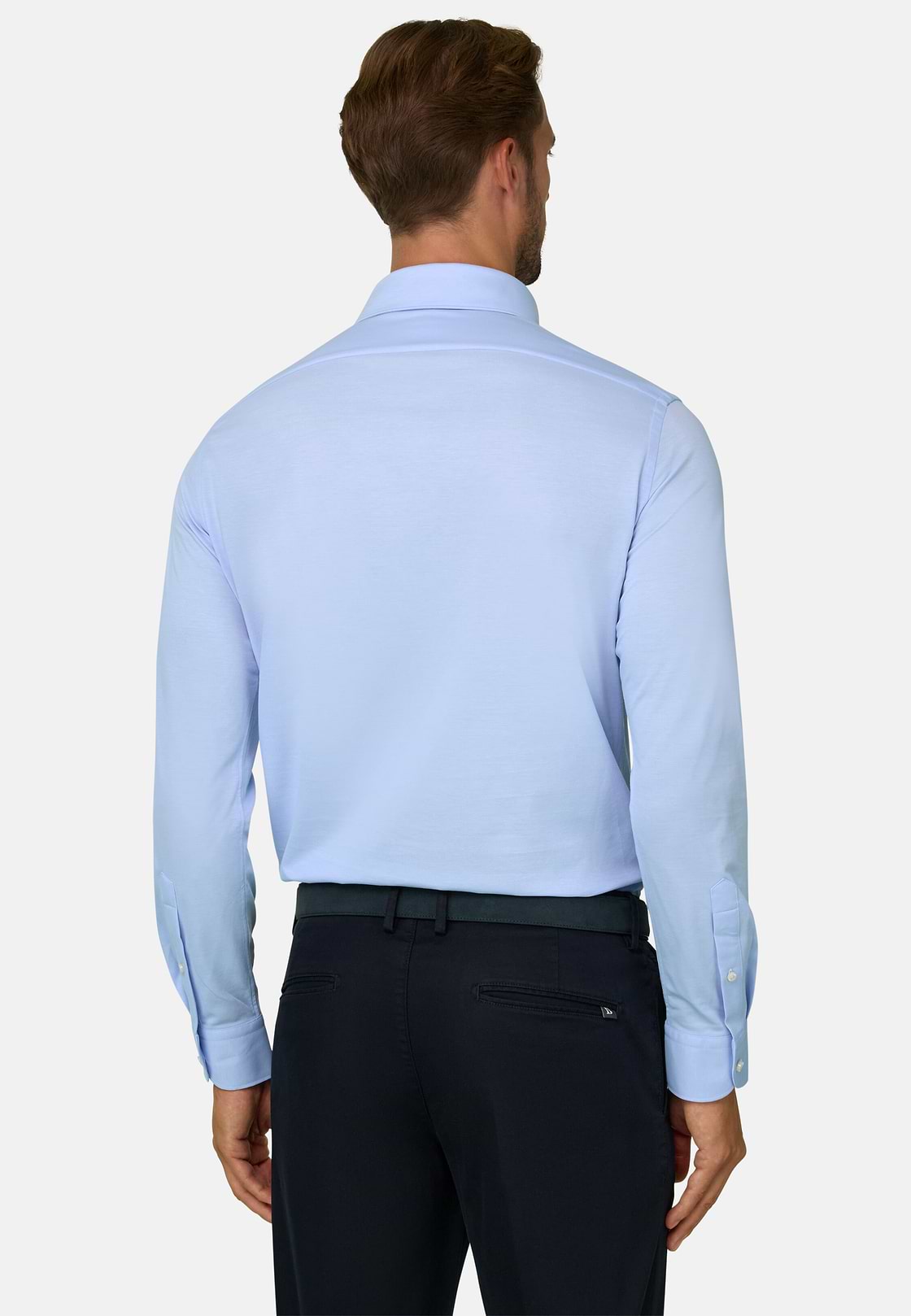 Japanese Jersey Polo Shirt, Light Blue, hi-res, 4