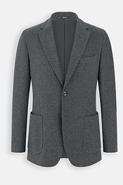 Veste Micromotif fantaisie Mixte Coton, Gris, thumb, 6