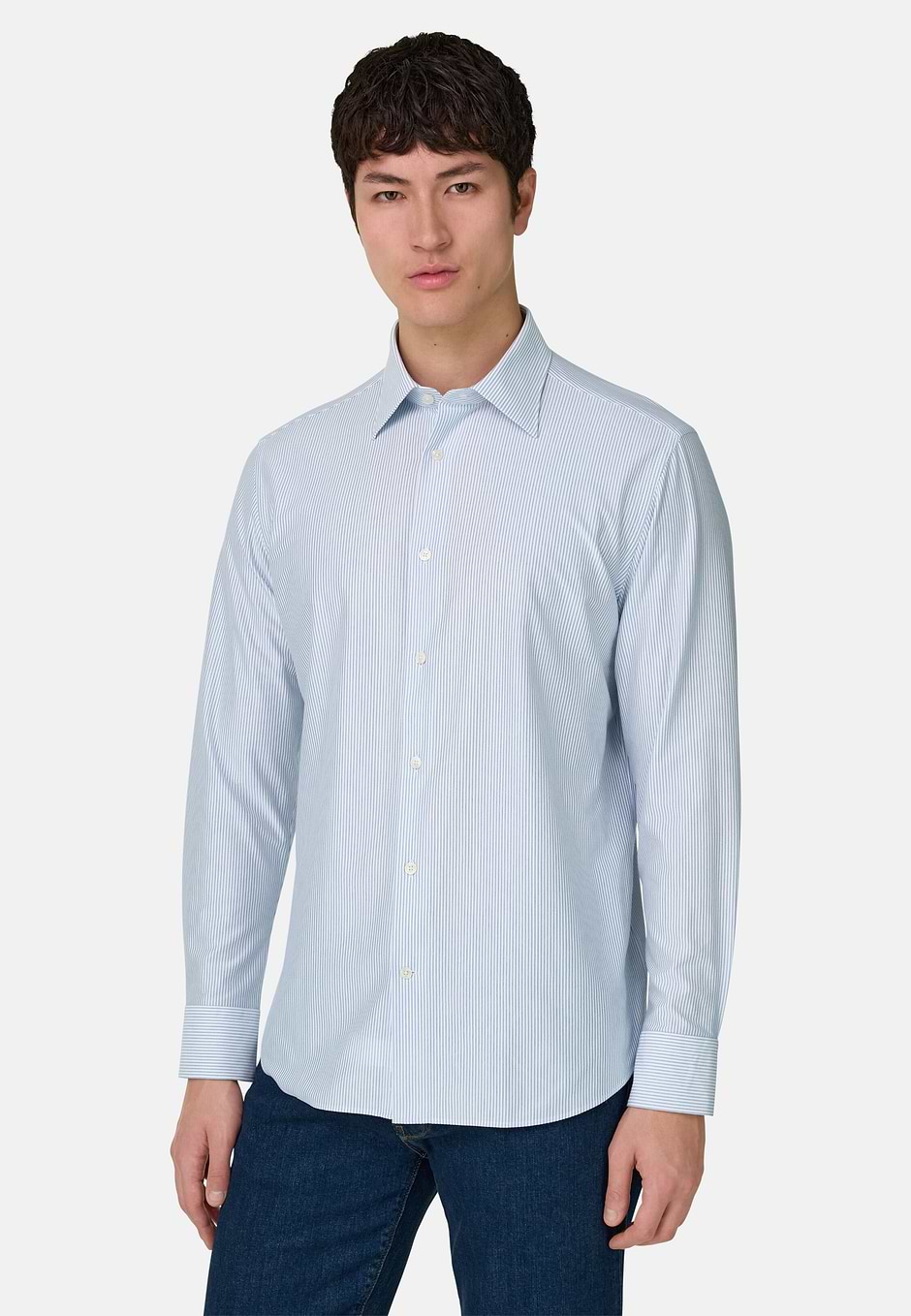 Regular Fit Japanese Jersey Polo Shirt, Light Blue, hi-res