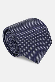 Corbata Microlunares De Seda, Azul  Marino, thumb, 2