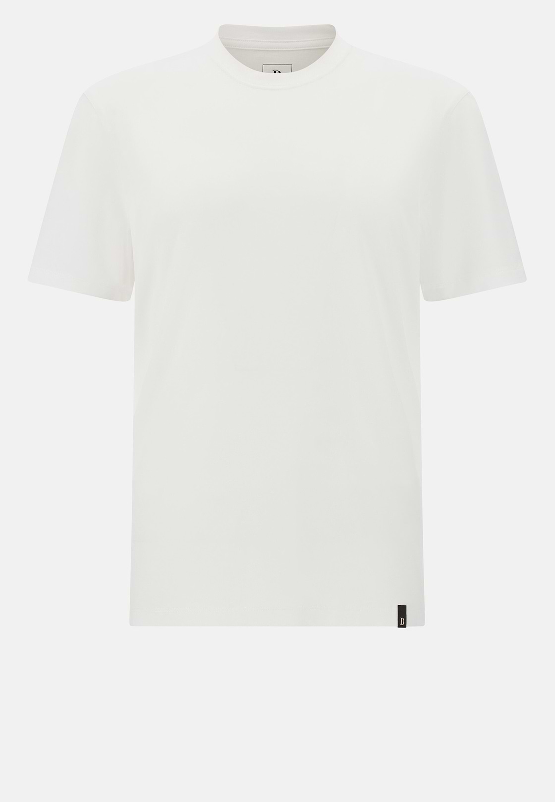 T-Shirt In Stretch Supima Cotton, White, hi-res