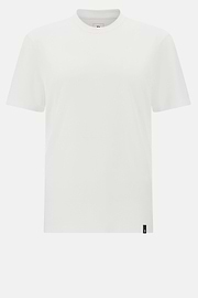T-Shirt In Stretch Supima Cotton, White, hi-res