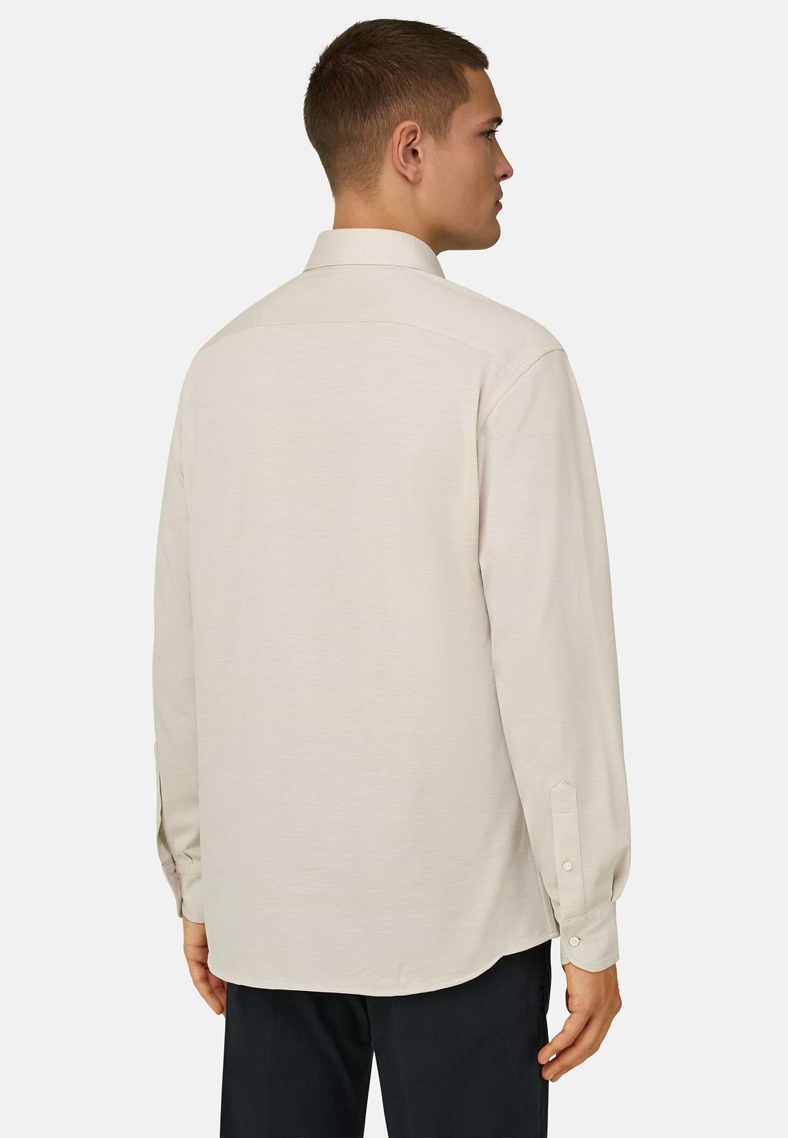 Polo Camicia In Pique, Sabbia, hi-res, 3