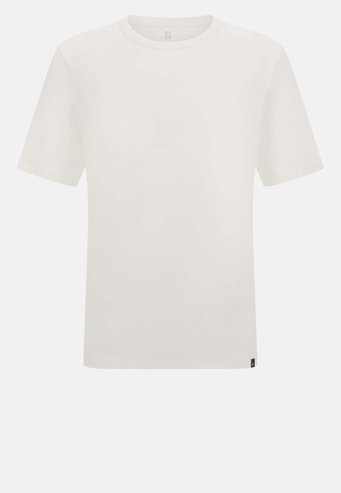 Cotton and Viscose Jersey T-Shirts, White, hi-res