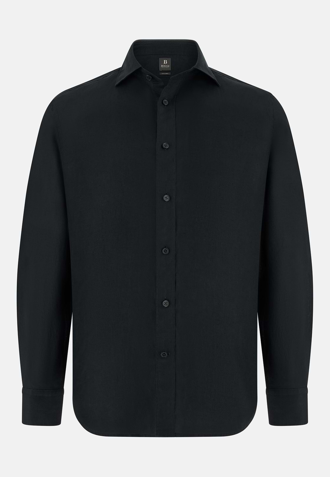 Hemd Aus Leinen Regular Fit, Schwarz, hi-res, 6