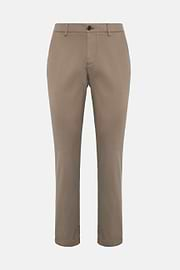 Stretch Cotton/Tencel Trousers, Taupe, hi-res