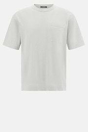 Pima Cotton Knitted T-Shirt, Ice, hi-res