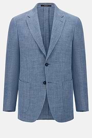 Linen and Wool Jacket, Light Blue, hi-res