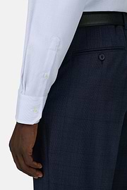 Camicia In Cotone Slim Fit, Azzurro, thumb, 4