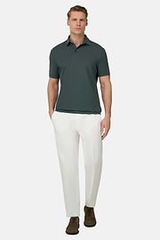 Polo Shirt In Stretch Supima Cotton, Green, thumb, 2