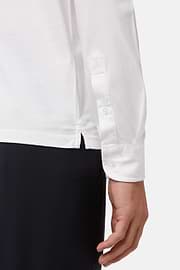 Polo In Jersey Di Cotone Pima Regular Fit Manica Lunga, Bianco, hi-res