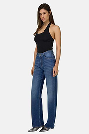 Cotton Denim Jeans, Medium Blue, thumb, 2