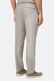 Hose City aus melierter Wollflanell, Sand, thumb, 5