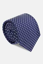Seidenkrawatte Mit Punktemuster, Navy blau, thumb, 2