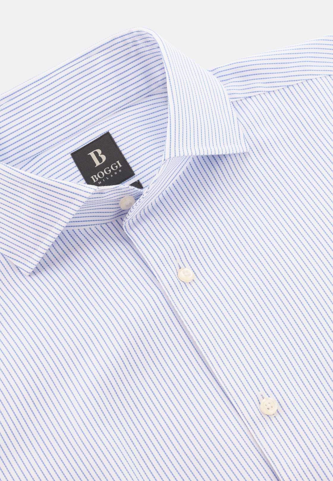 Camicia In Cotone Regular Fit, Azzurro, hi-res, 5
