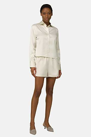 Hemd Aus Satin Regular Fit, Creme, thumb, 2