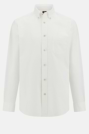 Regular Fit Oxford Cotton Shirt, White, hi-res