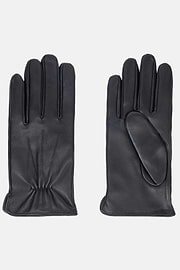 Leather Gloves, Black, hi-res