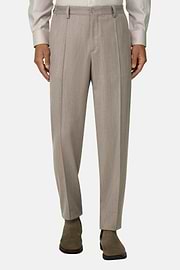 Hose aus melierter Woll-Kaschmir, Sand, thumb, 1