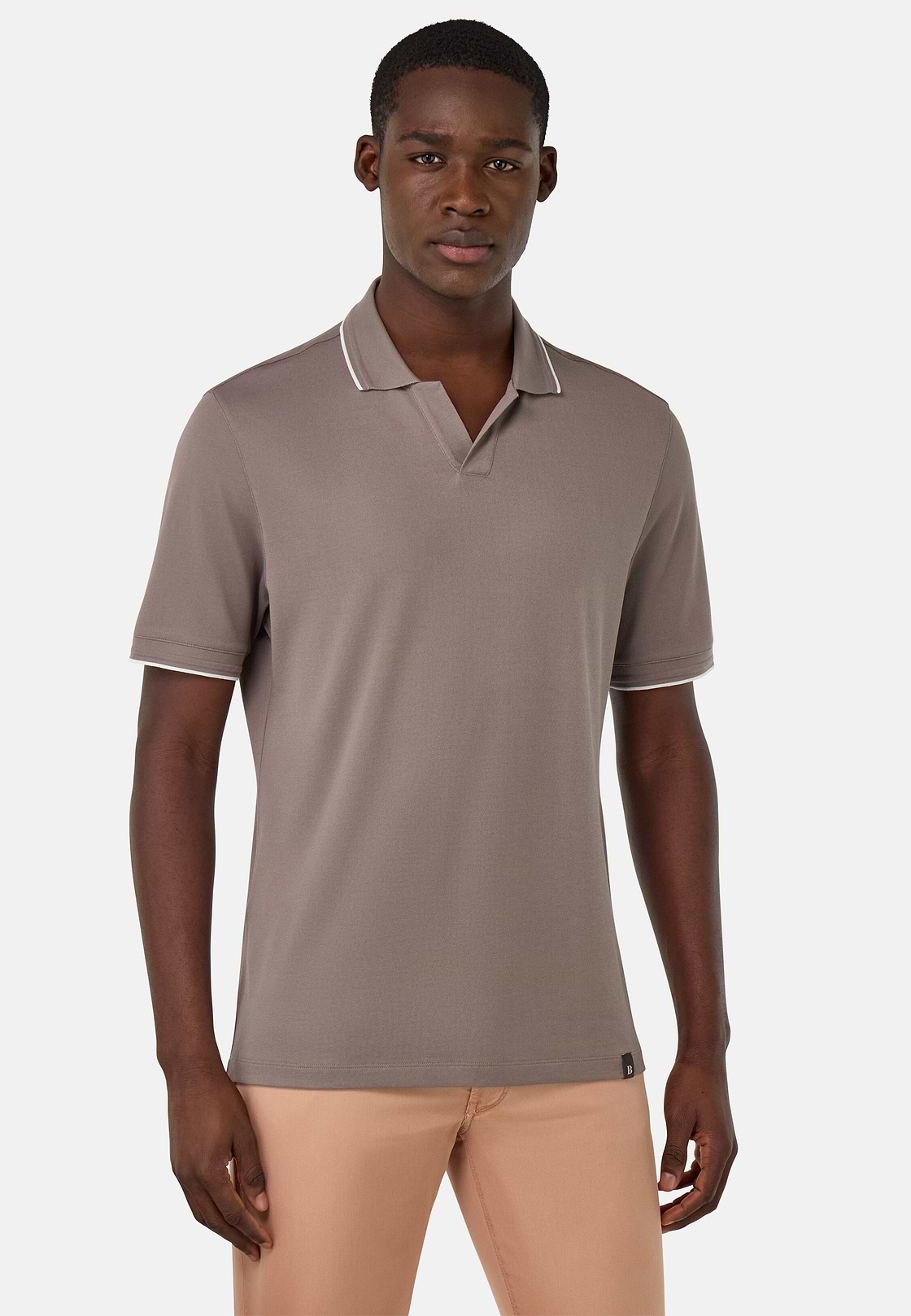 Polo En Piqué Performant S.Cafè®, Taupe, hi-res