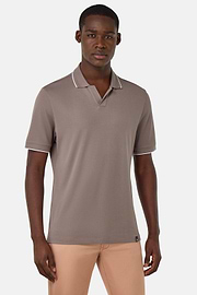 Polo En Piqué Performant S.Cafè®, Taupe, hi-res
