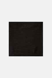Wool Pocket Square, Black, hi-res