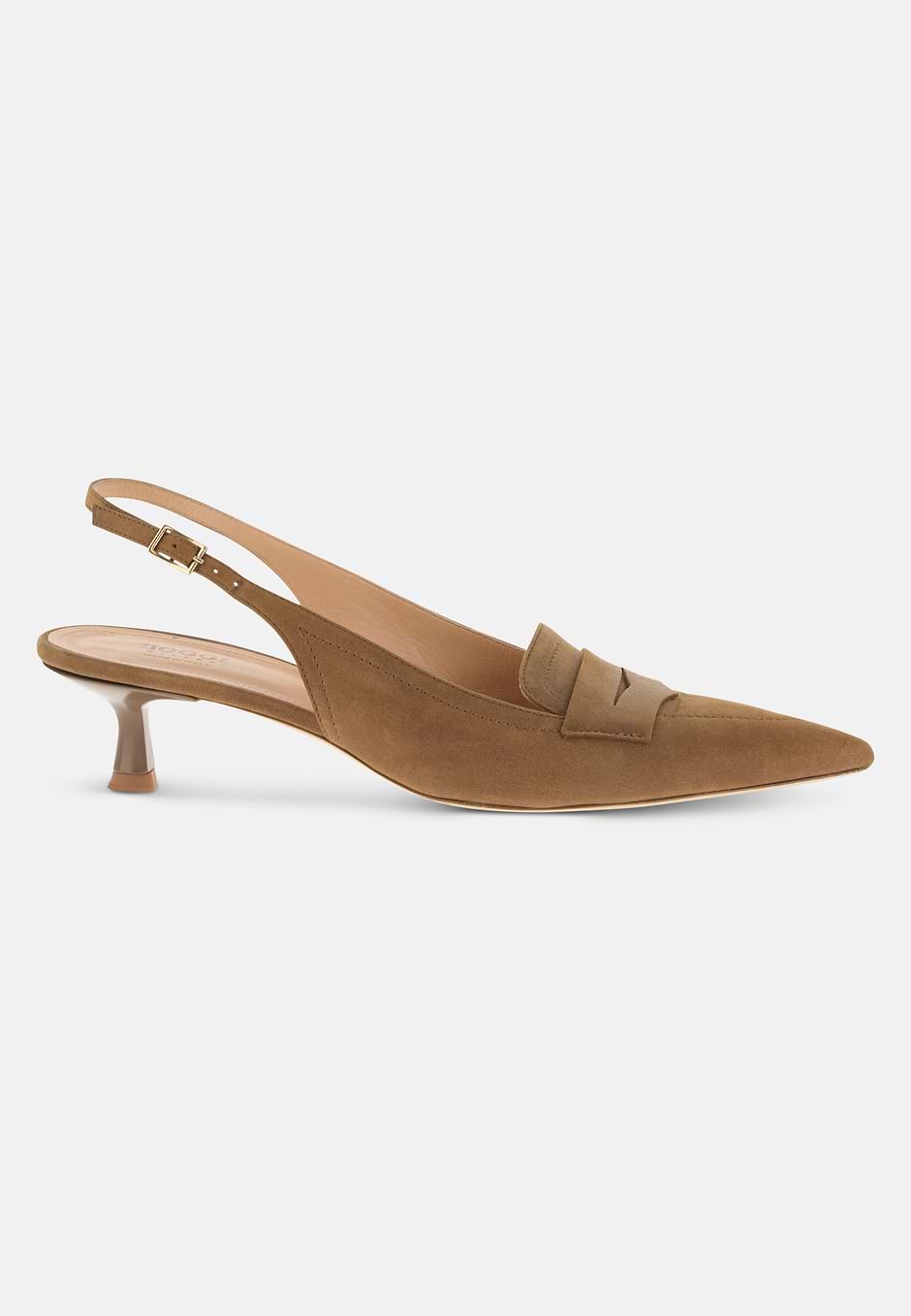 Zapatos Slingback de Piel, marrón, hi-res