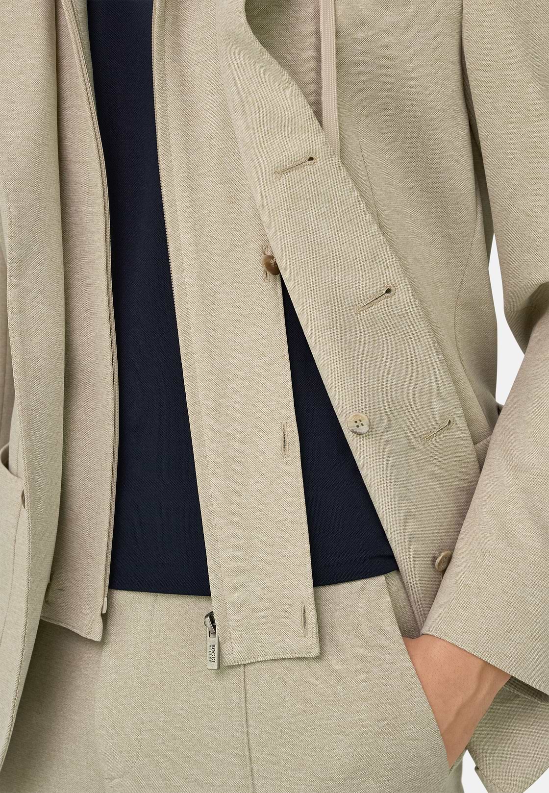 Sweatjacke Madison aus elastischem Baumwollmix, Beige, hi-res, 4