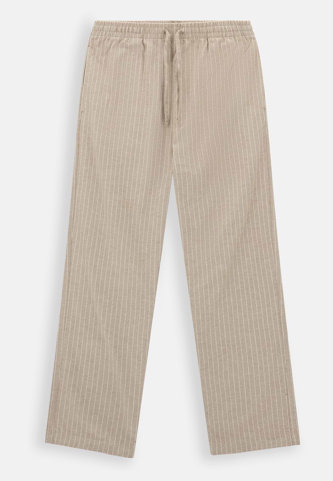 Pajama Pinstripe Cotton Flannel, Biscuit, hi-res, 6