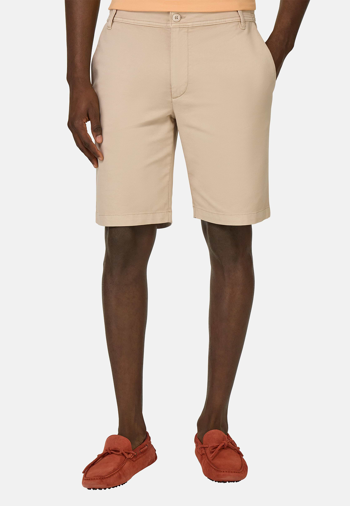Bermudas in Stretch Cotton, Sand, hi-res