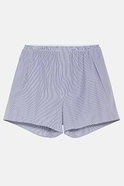 Blau Gestreifte Boxershorts Aus Baumwolle, Streifen blau, hi-res