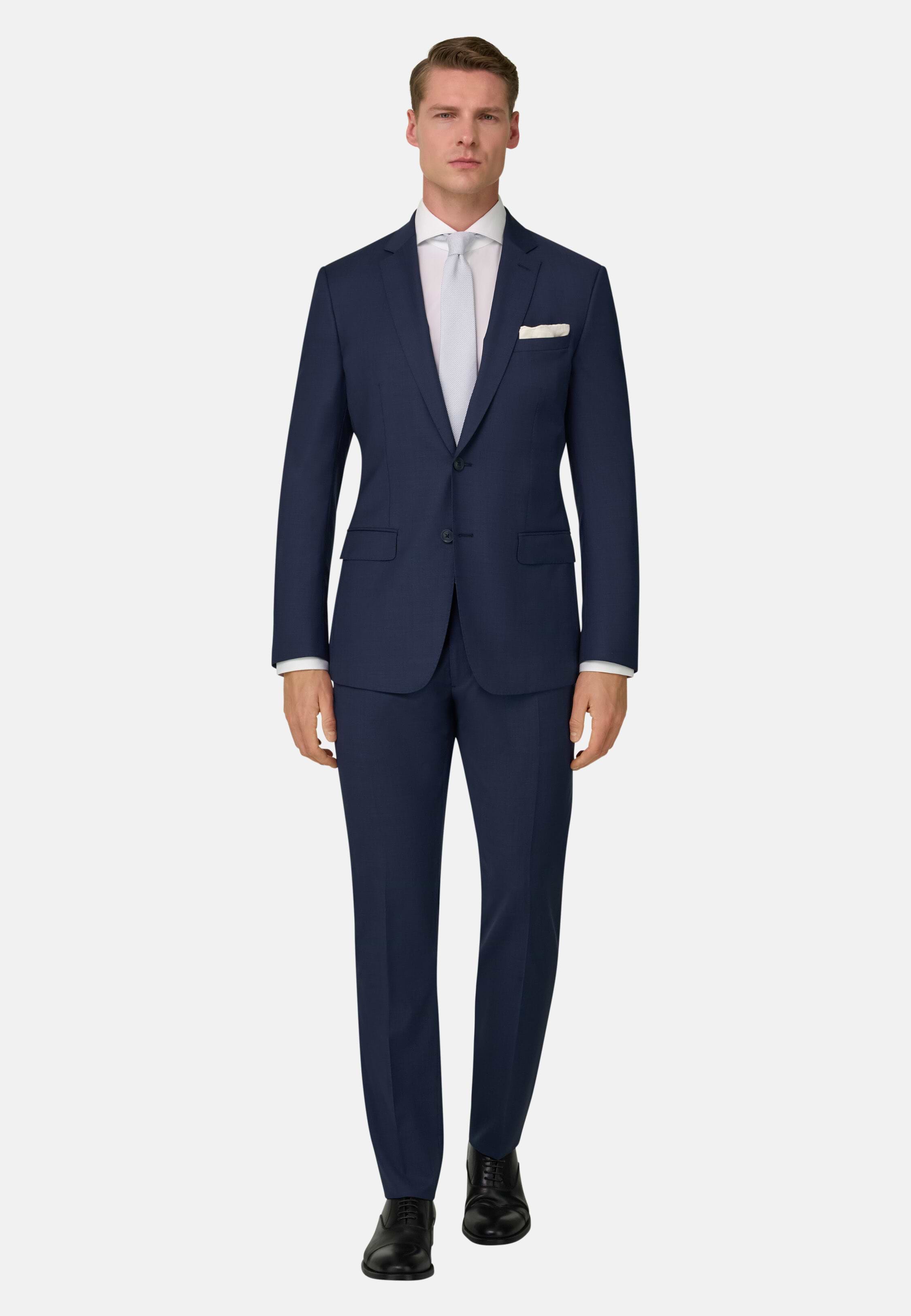 Small Patterned Suits Men's Micro Patterned Suit in Stretch Wool | Boggi Milano