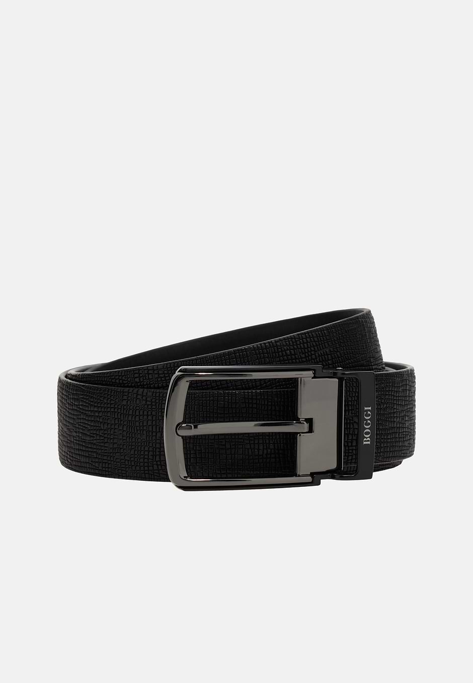 Ceinture Travel Réversible En Cuir, Noir, hi-res