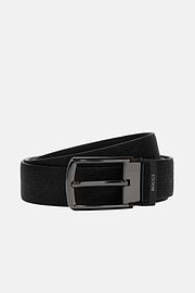 Cinturón travel reversible de piel, Negro, hi-res