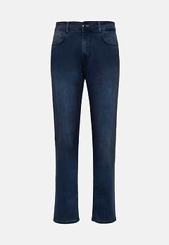 Jeans In Denim Elasticizzato Blu Scuro