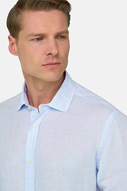 Hemd Aus Leinen Regular Fit, Hellblau, thumb, 4