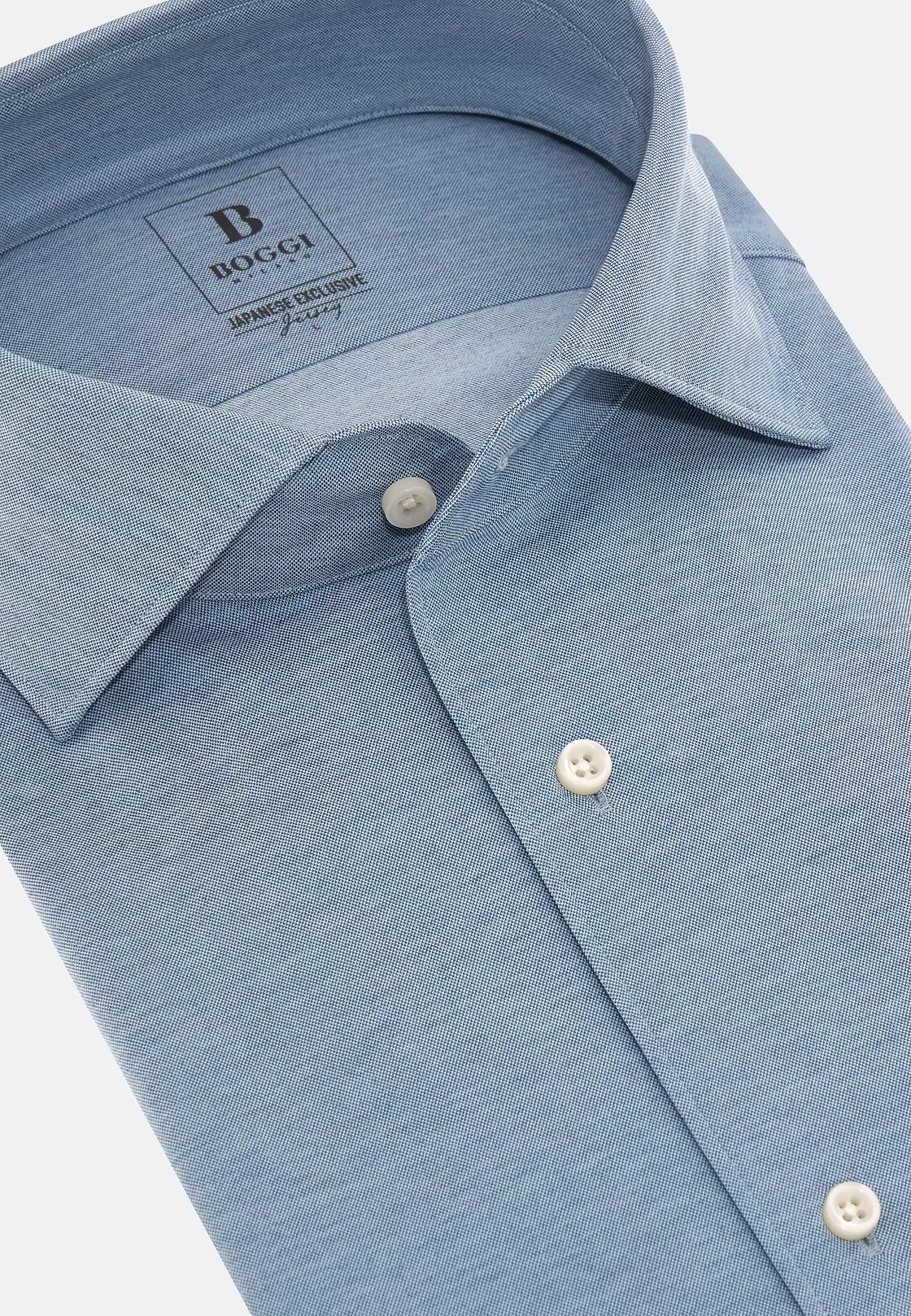 Regular Fit Japanese Jersey Polo Shirt, Indigo, hi-res