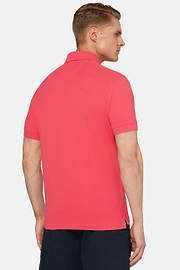 Cotton Piqué Polo Shirt, Fuchsia, hi-res