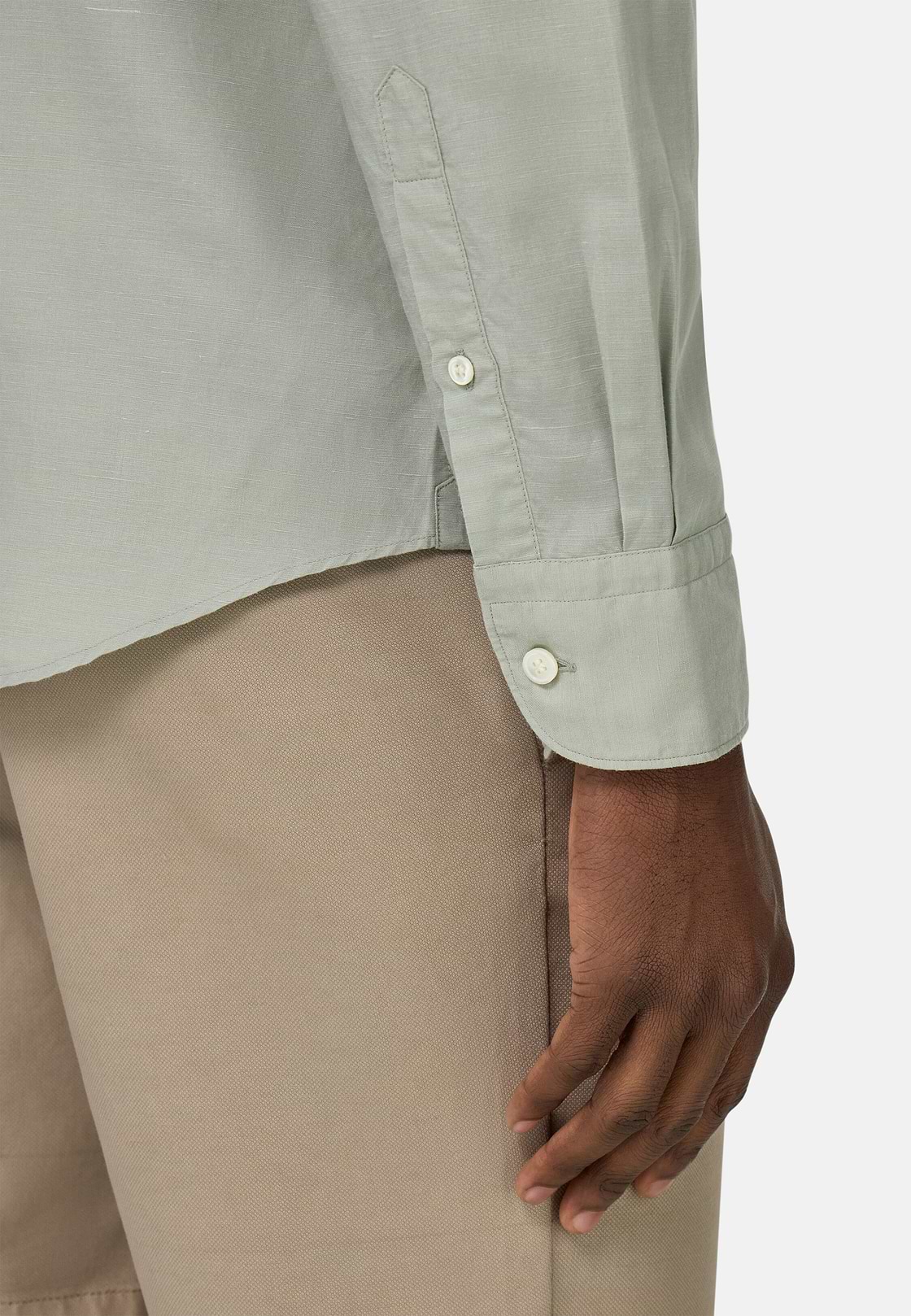 Regular Fit Tencel Linen Shirt, Green, hi-res