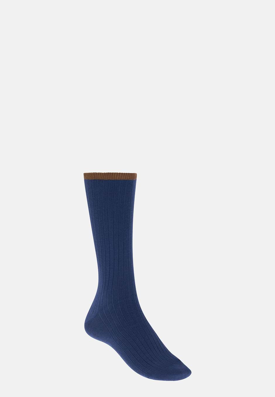 Ribbed Socks, Blue, hi-res