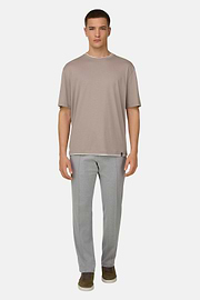 T-Shirt aus Pima-Baumwolle, Taupe, thumb, 1