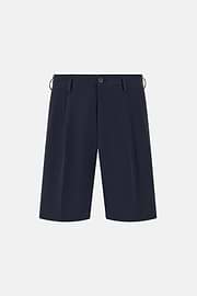 Bermuda In Seersucker Di Cotone, Navy, hi-res