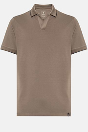 High-Performance Piqué Polo Shirt, Brown, hi-res