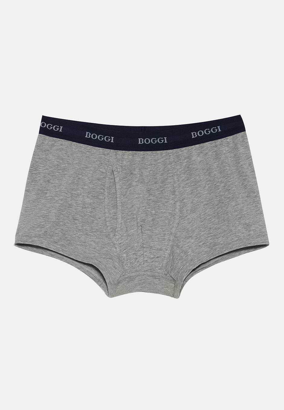 Stretch Cotton Jersey Boxer Shorts, Grey, hi-res