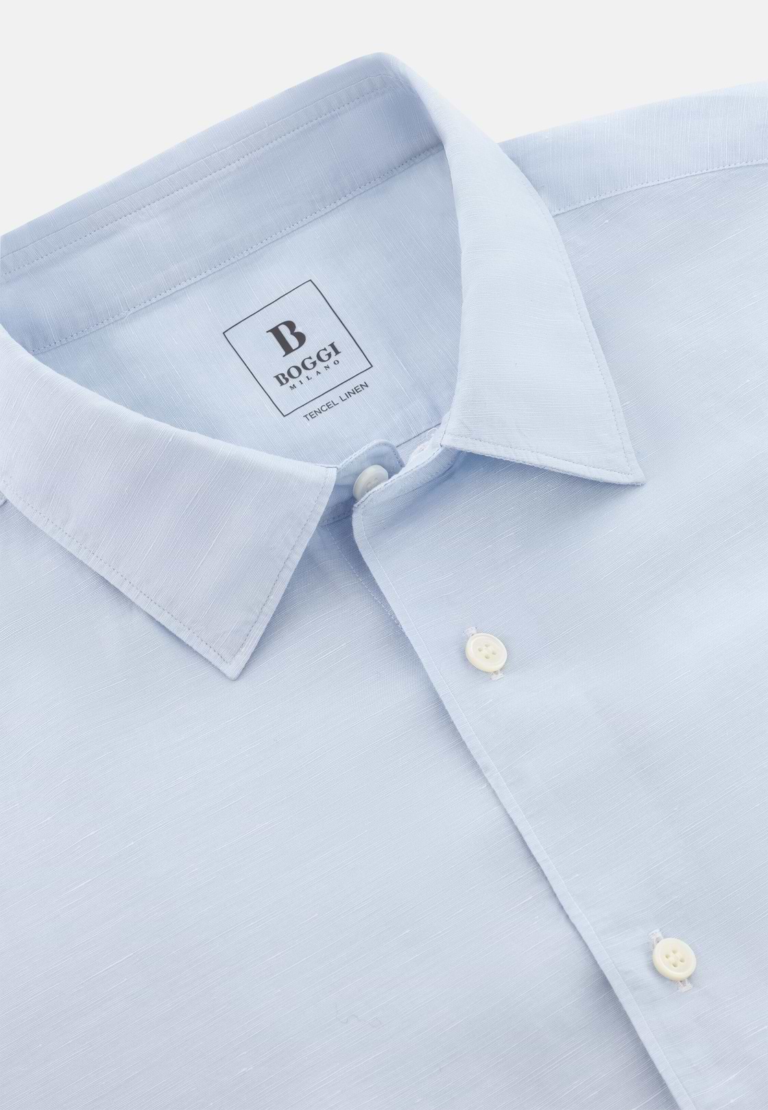 Regular Fit Tencel Linen Shirt, Light Blue, hi-res, 5