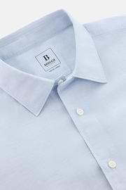 Regular Fit Tencel Linen Shirt, Light Blue, thumb, 5