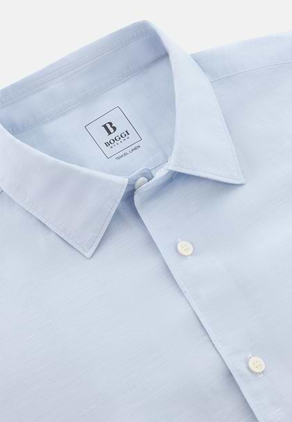 Regular Fit Tencel Linen Shirt, Light Blue, hi-res